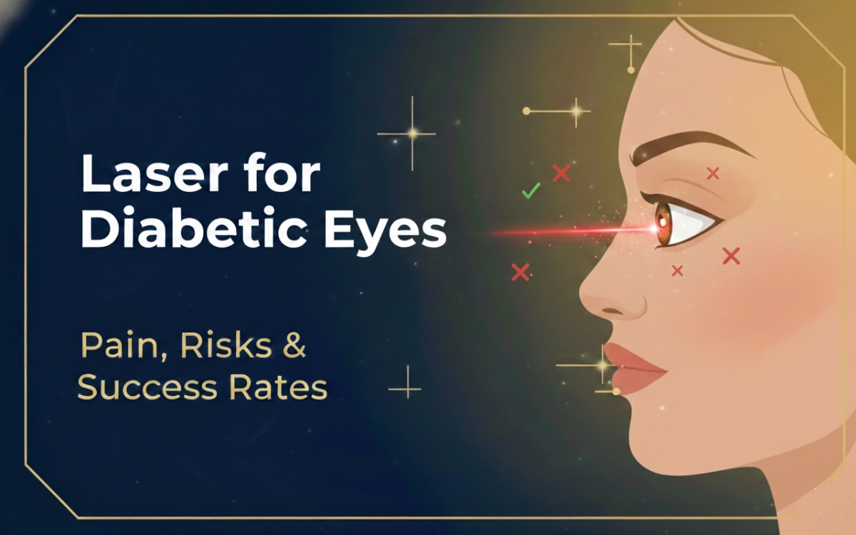 Considering laser for diabetic eyes in Dubai? We cover pain levels, risks & success rates to help you decide. Expert insights for your vision.